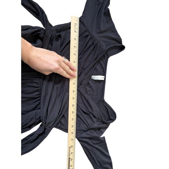 NEW Anthropologie The Daily Practice Robi Wrap Jumpsuit size S Black Athleisure - Picture 7 of 11